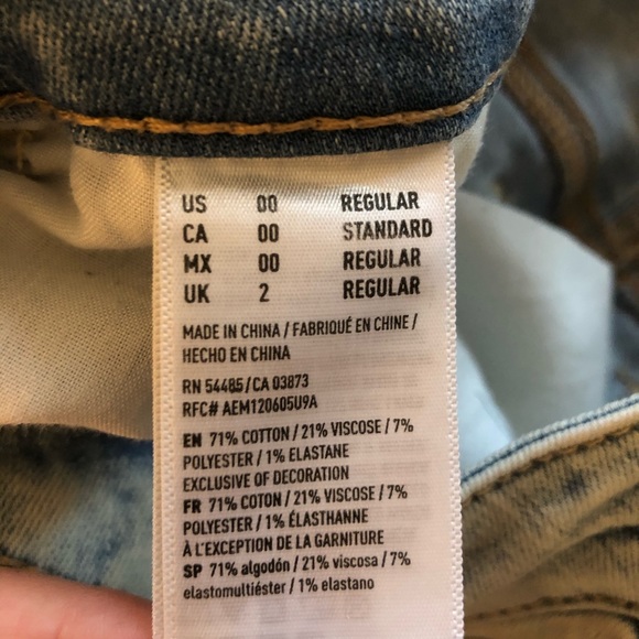 Light wash destroyed jeans American eagle - Picture 7 of 7